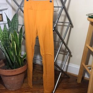 Lularoe leggings. One size. Mustard yellow.